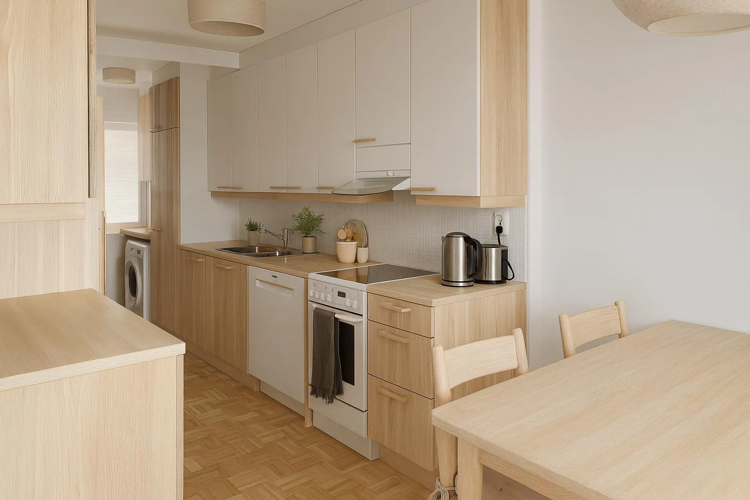 Keittiö japandi-tyylissä